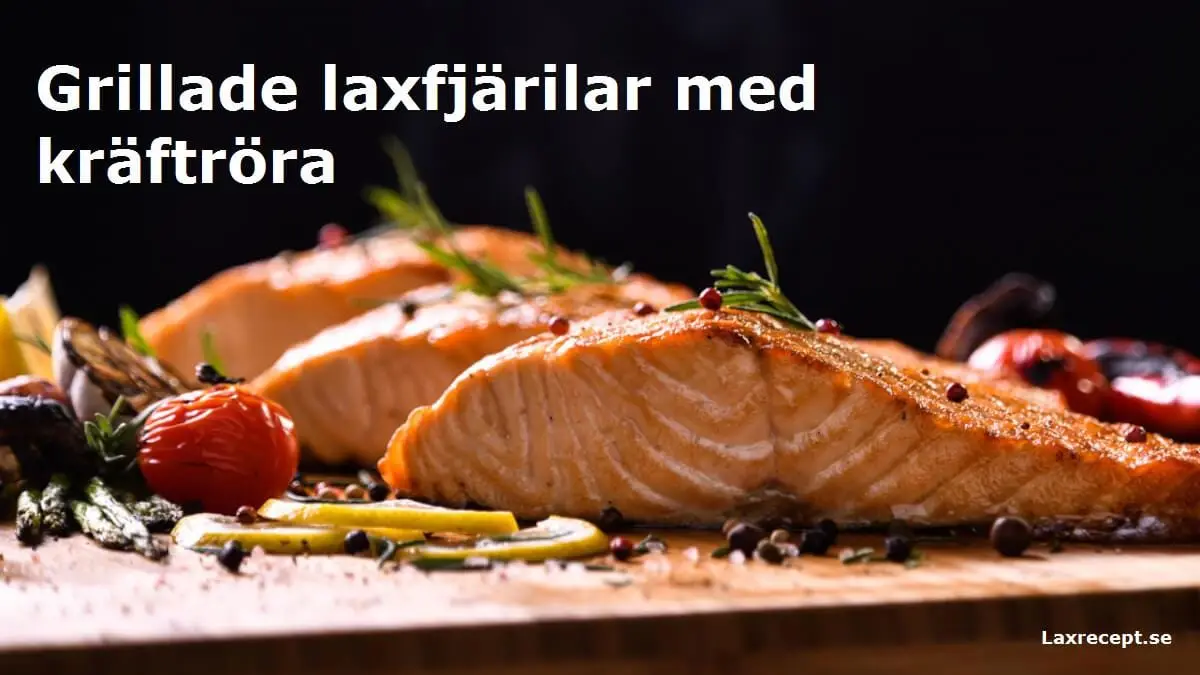 Grillade laxfjärilar med kräftröra