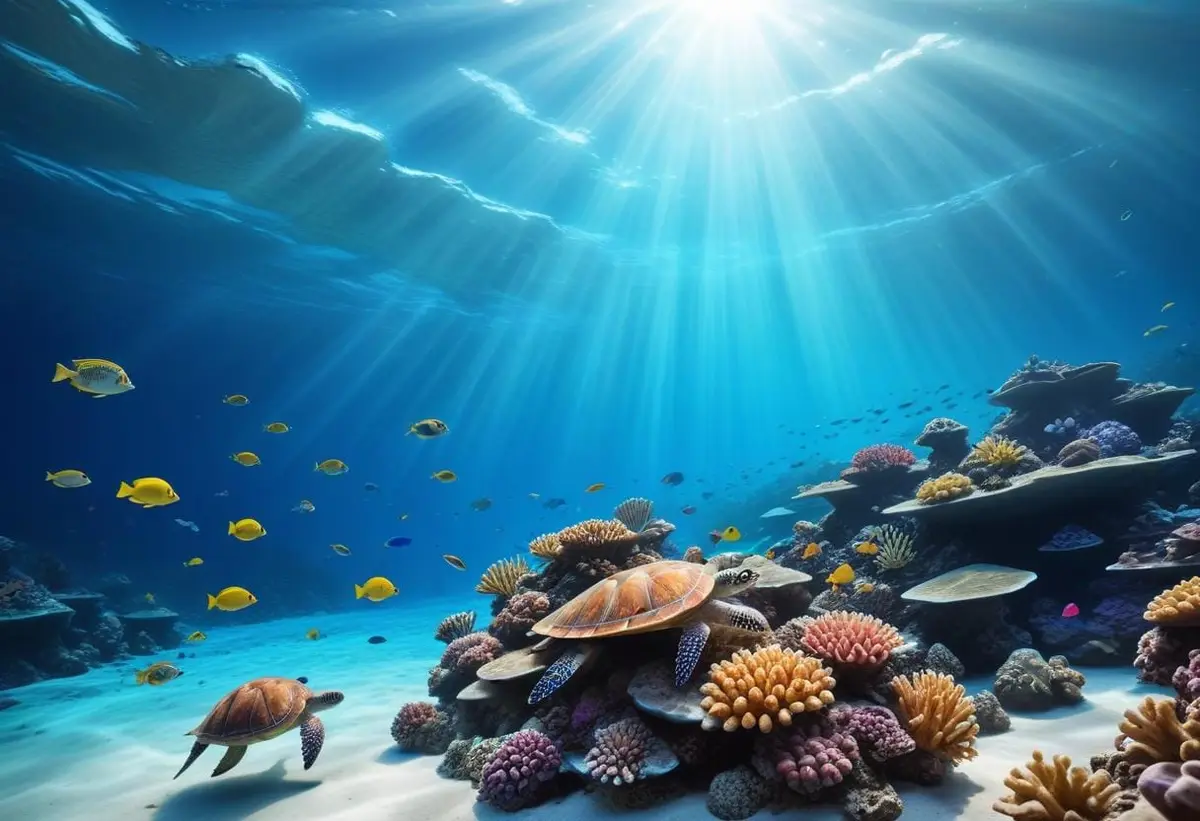Upptäck det magiska livet i havet illustration