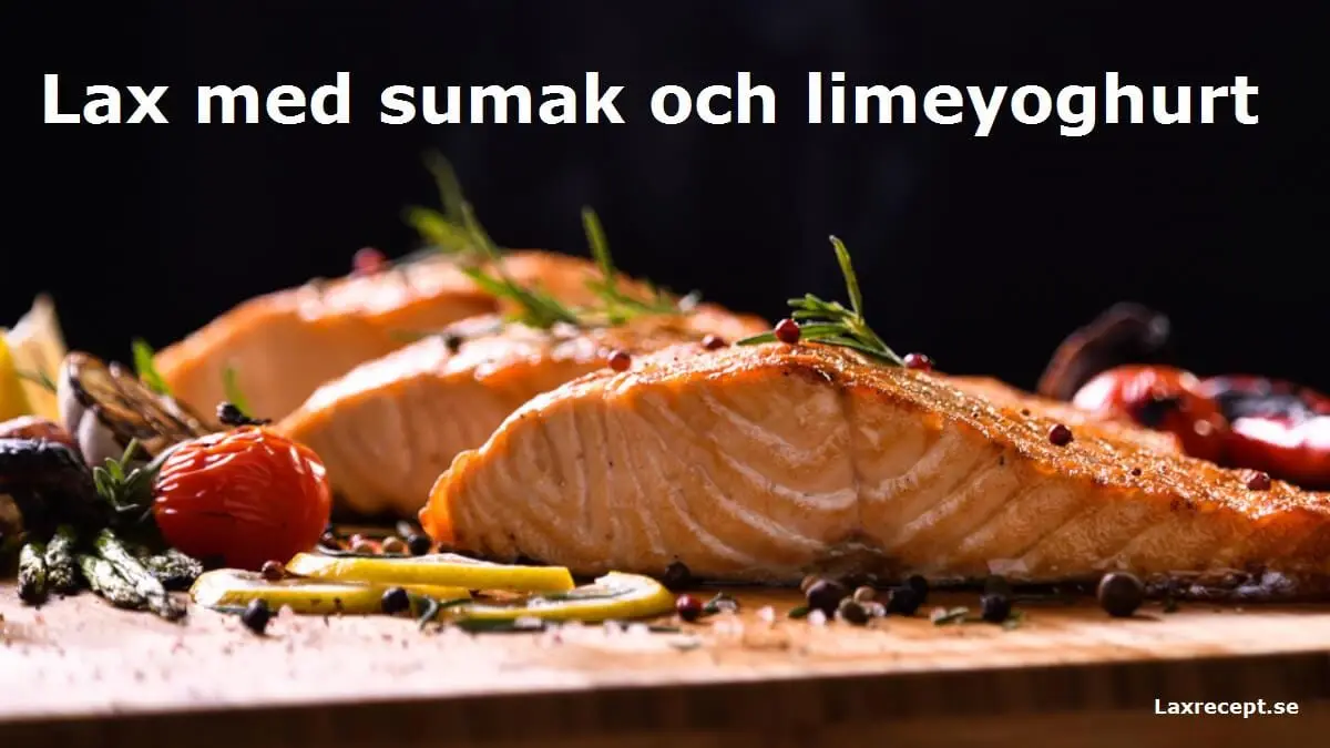 Lax med sumak och limeyoghurt