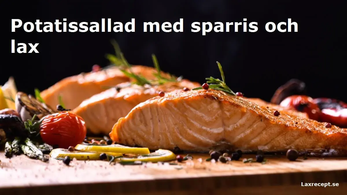 Potatissallad med sparris och lax