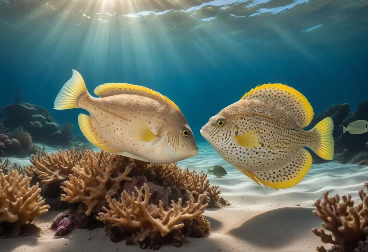 Upptäck spännande typer av plattfiskar i havet! illustration